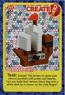Create the World Incredible Inventions Trading Card #074 Create: Pirate Ship