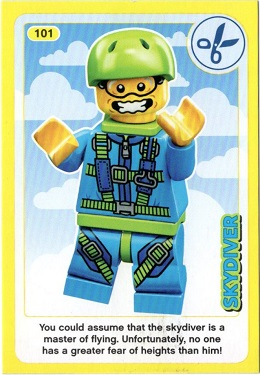 Create the World Incredible Inventions Trading Card #101 Skydiver