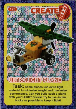 Create the World Incredible Inventions Trading Card #123 Create: Ultralight Plane