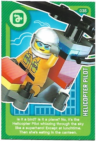 Create the World Living Amazingly Trading Card #035 Helicopter Pilot