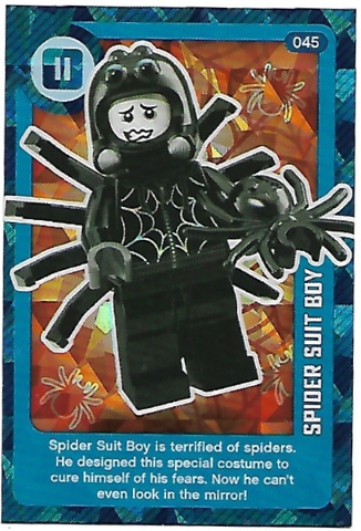 Create the World Living Amazingly Trading Card #045 Spider Suit Boy
