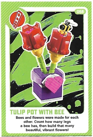 Create the World Living Amazingly Trading Card #058 Tulip Pot with Bee