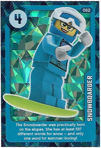 Create the World Living Amazingly Trading Card #062 Snowboarder