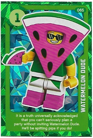 Create the World Living Amazingly Trading Card #065 Watermelon Dude