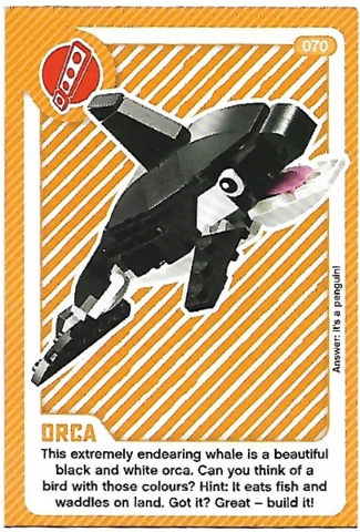 Create the World Living Amazingly Trading Card #070 Orca