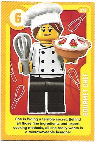Create the World Living Amazingly Trading Card #072 Gourmet Chef