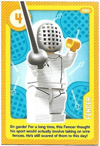 Create the World Living Amazingly Trading Card #090 Fencer