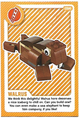 Create the World Living Amazingly Trading Card #094 Walrus