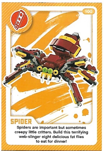 Create the World Living Amazingly Trading Card #100 Spider
