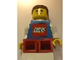 Display Figure 7in x 11in x 19in (blue jacket with Lego Logo, red pants, Brown Hair)
