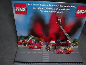 Display Sign Countertop, Fire Popup, Introducing Minifigures