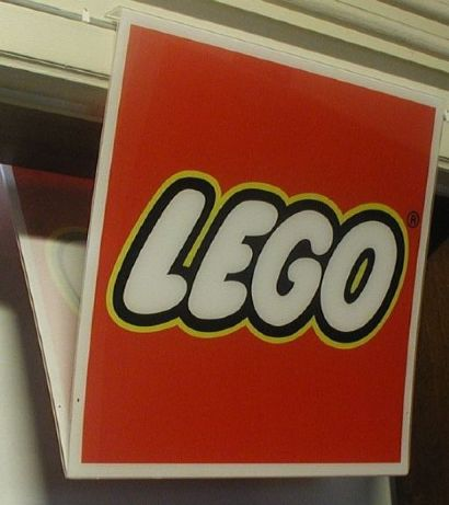 Display Sign LEGO Logo, Hanging Hinge, Double-Sided