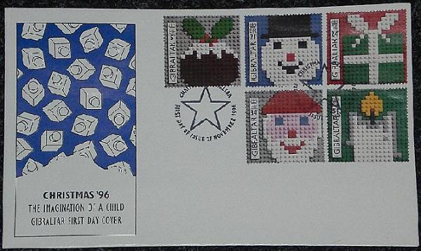 LEGO Stamp Gibraltar First Day Cover, November 27, 1996