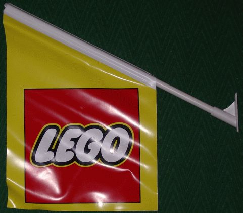 Display Flag Vinyl, LEGO Logo with Bracket Mount