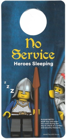 Door Hanger (Cardboard) Double-Sided, No Service Heroes Sleeping
