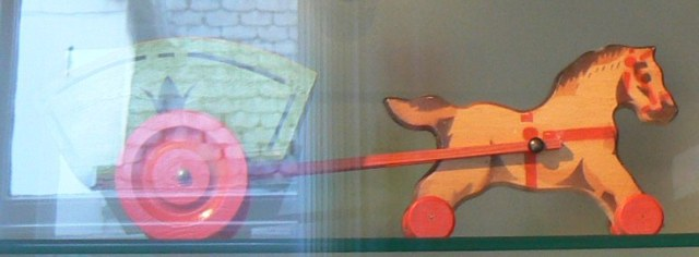 Wooden Horse and Green Wagon