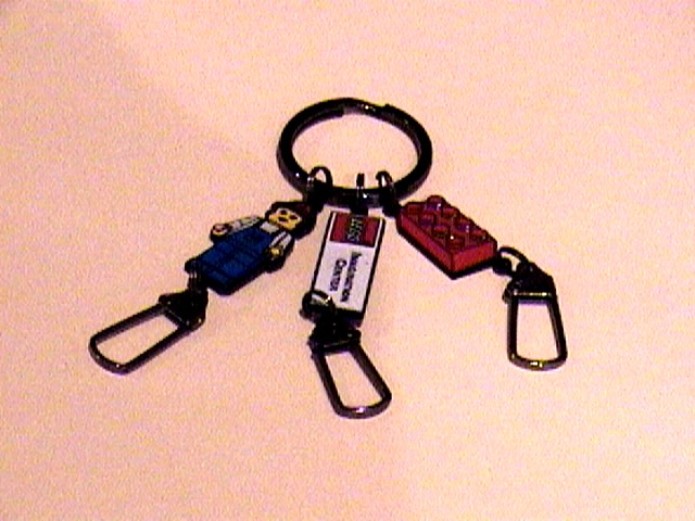 Imagination Center Key Chain Female worker with Red brick