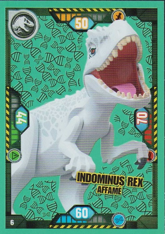 Jurassic World Trading Card Game (French) Series 1 - # 6 Indominus rex Affamé