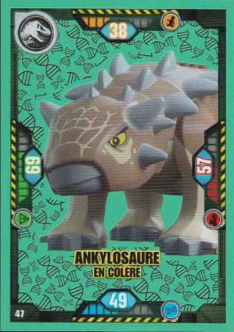Jurassic World Trading Card Game (French) Series 1 - # 47 Ankylosaure en Colère