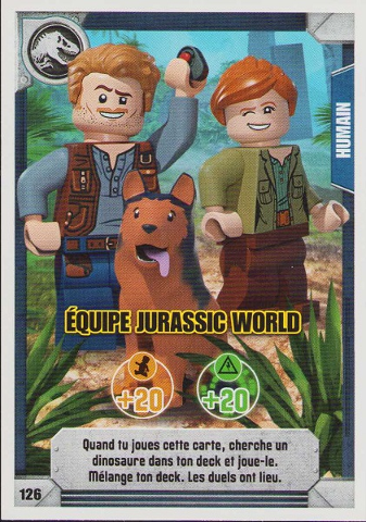 Jurassic World Trading Card Game (French) Series 1 - # 126 Équipe Jurassic World