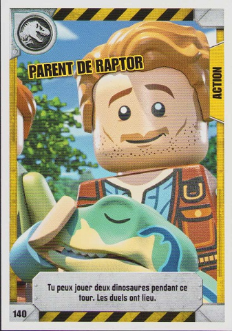 Jurassic World Trading Card Game (French) Series 1 - # 140 Parent de Raptor