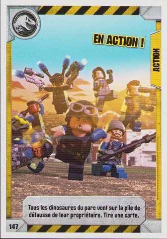 Jurassic World Trading Card Game (French) Series 1 - # 147 En Action !