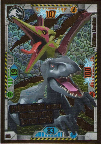 Jurassic World Trading Card Game (French) Series 1 - # LE4 Ptéranodon contre Indoraptor Édition Limitée