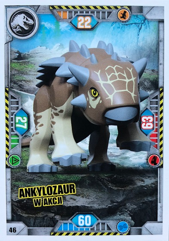 Jurassic World Trading Card Game (Polish) Series 1 - # 46 Ankylozaur w akcji