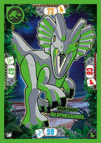 Jurassic World Trading Card Game (German) Series 3 - # 38 Nachtsicht Dilophosaurus