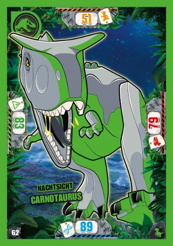 Jurassic World Trading Card Game (German) Series 3 - # 62 Nachtsicht Carnotaurus