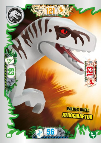 Jurassic World Trading Card Game (German) Series 3 - # 80 Wildes Duell Atrociraptor