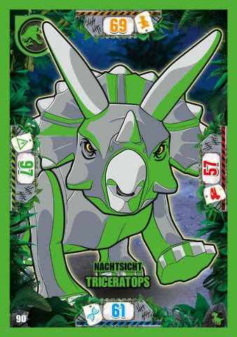 Jurassic World Trading Card Game (German) Series 3 - # 90 Nachtsicht Triceratops