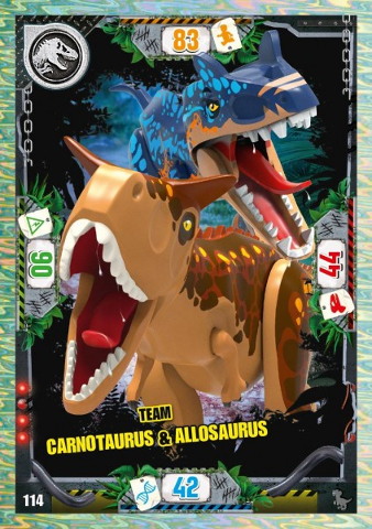 Jurassic World Trading Card Game (German) Series 3 - # 114 Team Carnotaurus & Allosaurus
