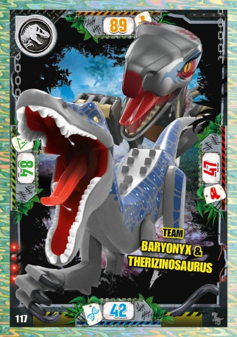 Jurassic World Trading Card Game (German) Series 3 - # 117 Team Baryonyx & Therizinosaurus