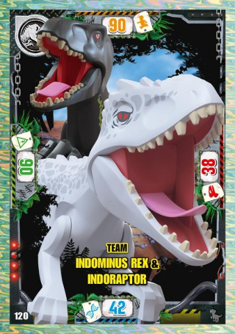 Jurassic World Trading Card Game (German) Series 3 - # 120 Team Indominus Rex & Indoraptor