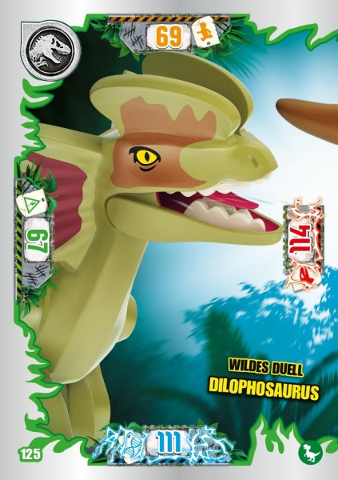 Jurassic World Trading Card Game (German) Series 3 - # 125 Wildes Duell Dilophosaurus