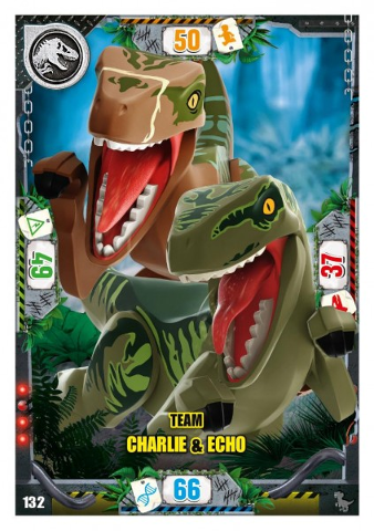 Jurassic World Trading Card Game (German) Series 3 - # 132 Team Charlie & Echo