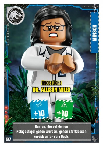 Jurassic World Trading Card Game (German) Series 3 - # 137 Ängstliche Dr. Allison Miles