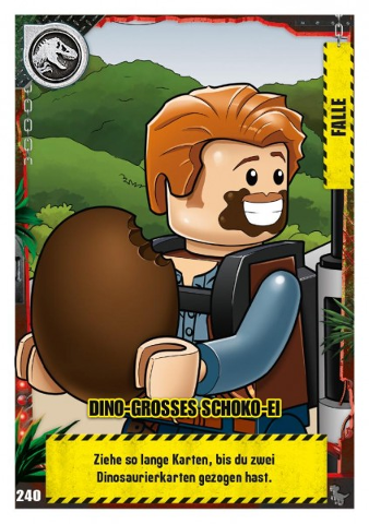 Jurassic World Trading Card Game (German) Series 3 - # 240 Dino-Grosses Schoko-Ei