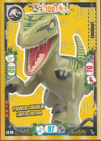 Jurassic World Trading Card Game (German) Series 3 - # LE10 Power Charlie Limited Edition
