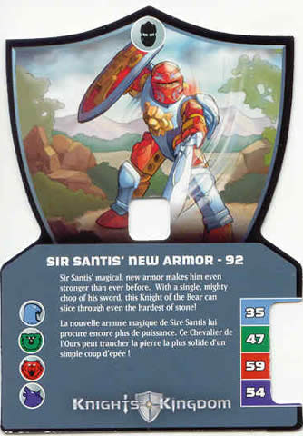 Knights Kingdom II Card, Sir Santis' New Armor - 92