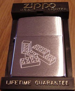 Lighter, Zippo Brand with Bricks Pattern