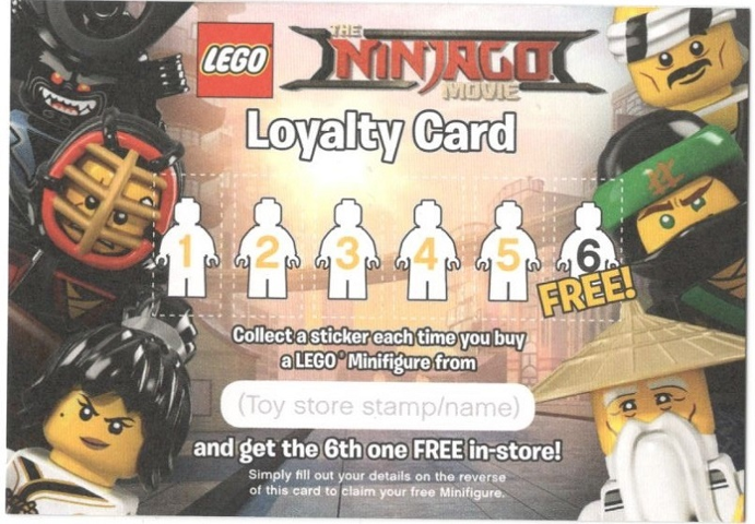 Minifigures Loyalty Card 2017 The LEGO NINJAGO Movie