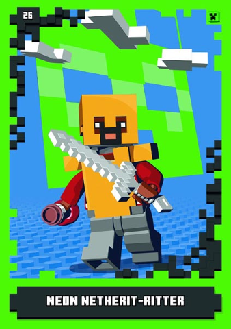 Minecraft Trading Card Collection (German) Series 1 - # 26 Neon Netherit-Ritter