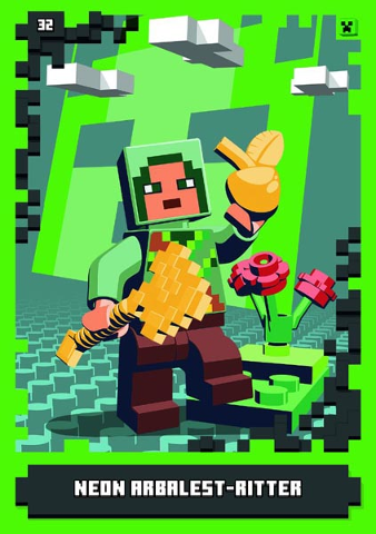 Minecraft Trading Card Collection (German) Series 1 - # 32 Neon Arbalest-Ritter