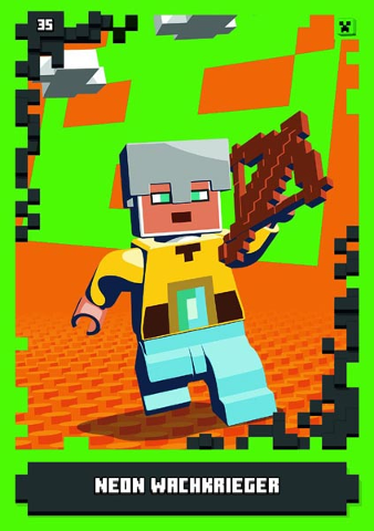 Minecraft Trading Card Collection (German) Series 1 - # 35 Neon Wachkrieger