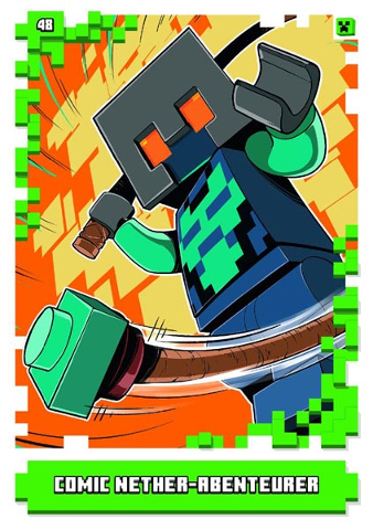 Minecraft Trading Card Collection (German) Series 1 - # 48 Comic Nether-Abenteurer