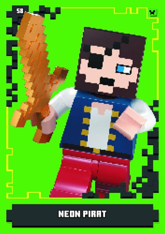 Minecraft Trading Card Collection (German) Series 1 - # 58 Neon Pirat