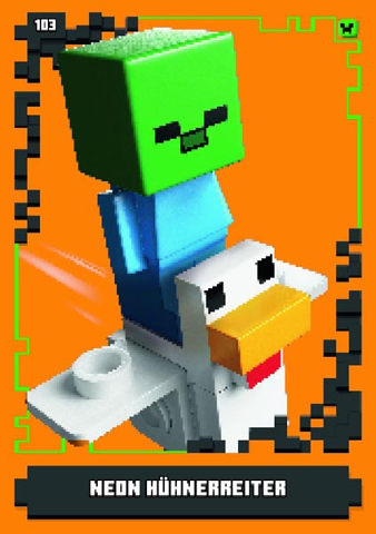 Minecraft Trading Card Collection (German) Series 1 - # 103 Neon Hühnerreiter
