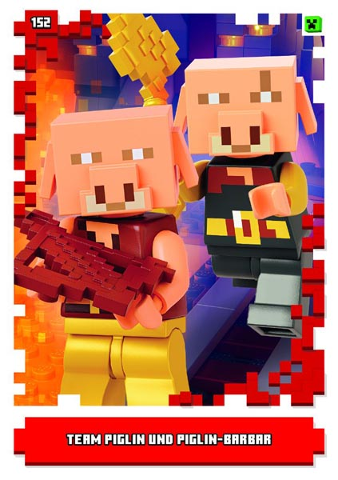 Minecraft Trading Card Collection (German) Series 1 - # 152 Team Piglin und Piglin-Barbar